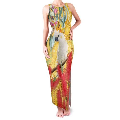 Sulphur-Crested Cockatoo Australia Aboriginal Art Family Matching Tank Maxi Dress and Hawaiian Shirt NAIDOC Week - Nature Lovers