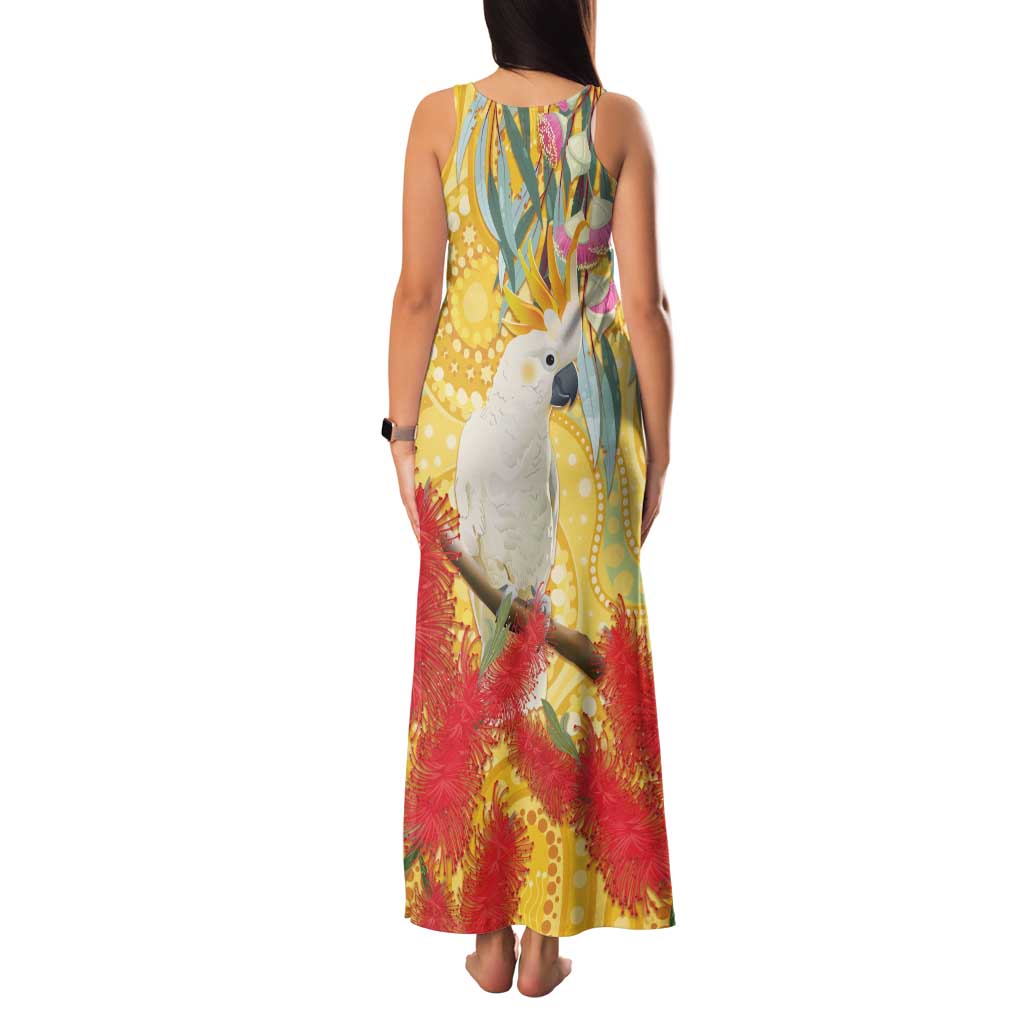Sulphur-Crested Cockatoo Australia Aboriginal Art Family Matching Tank Maxi Dress and Hawaiian Shirt NAIDOC Week - Nature Lovers