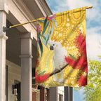 Sulphur-Crested Cockatoo Australia Aboriginal Art Garden Flag NAIDOC Week - Nature Lovers