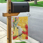 Sulphur-Crested Cockatoo Australia Aboriginal Art Garden Flag NAIDOC Week - Nature Lovers