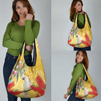 Sulphur-Crested Cockatoo Australia Aboriginal Art Grocery Bag NAIDOC Week - Nature Lovers