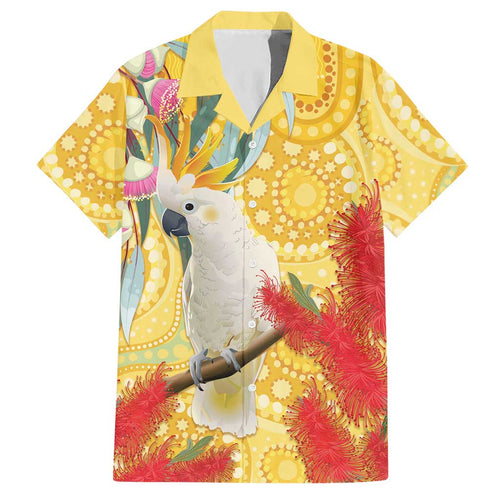 Sulphur-Crested Cockatoo Australia Aboriginal Art Hawaiian Shirt NAIDOC Week - Nature Lovers