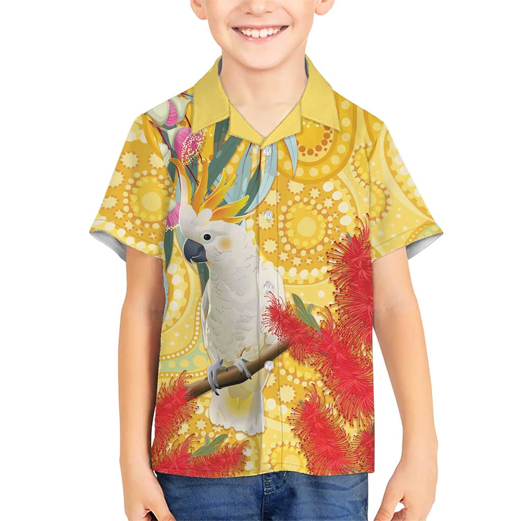 Sulphur-Crested Cockatoo Australia Aboriginal Art Hawaiian Shirt NAIDOC Week - Nature Lovers