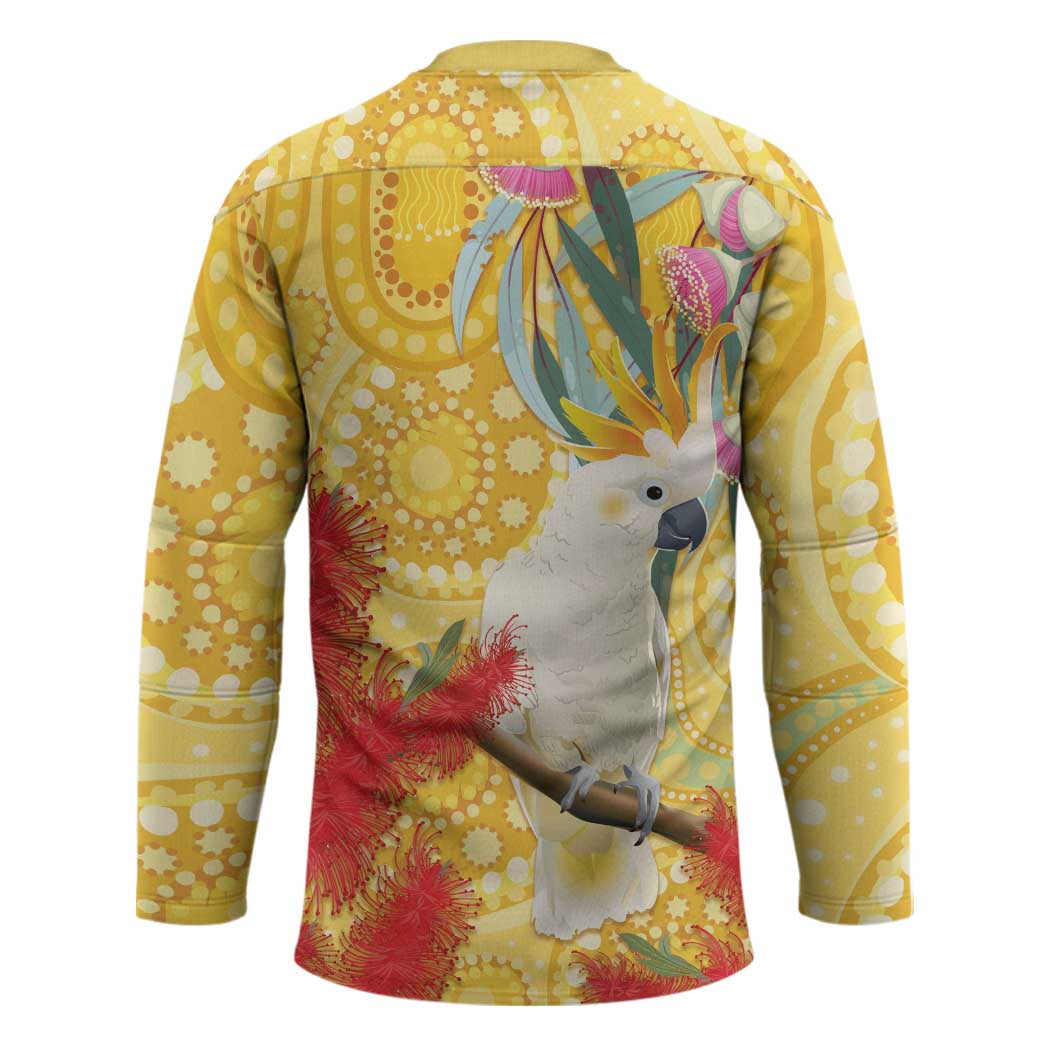 Sulphur-Crested Cockatoo Australia Aboriginal Art Hockey Jersey NAIDOC Week - Nature Lovers
