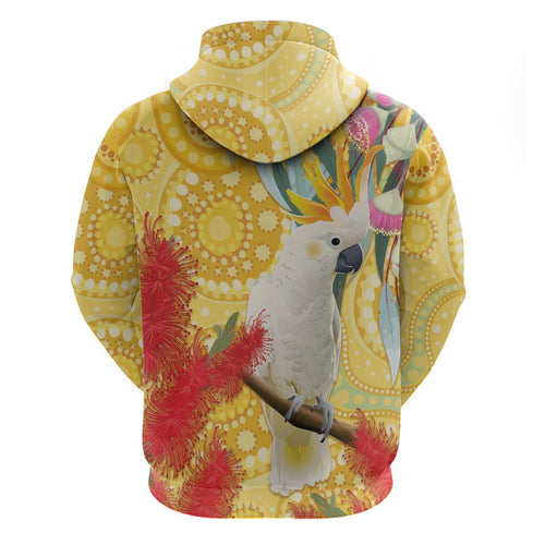 Sulphur-Crested Cockatoo Australia Aboriginal Art Hoodie NAIDOC Week - Nature Lovers