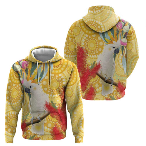Sulphur-Crested Cockatoo Australia Aboriginal Art Hoodie NAIDOC Week - Nature Lovers