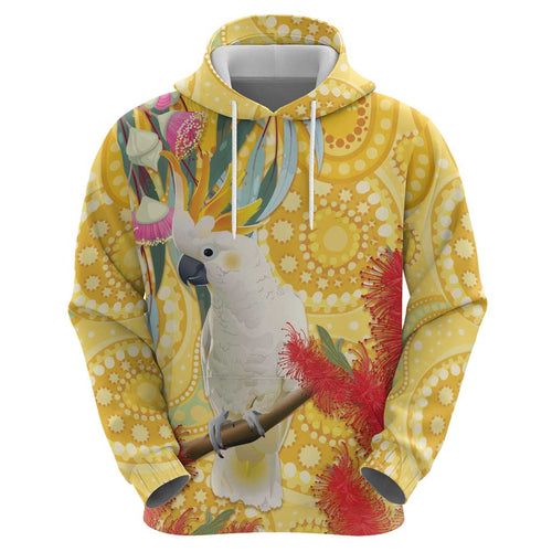 Sulphur-Crested Cockatoo Australia Aboriginal Art Hoodie NAIDOC Week - Nature Lovers