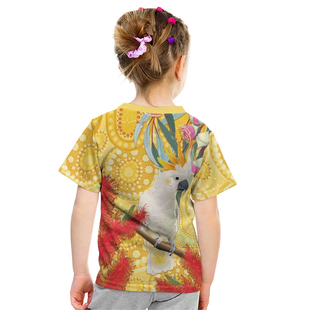 Sulphur-Crested Cockatoo Australia Aboriginal Art Kid T Shirt NAIDOC Week - Nature Lovers