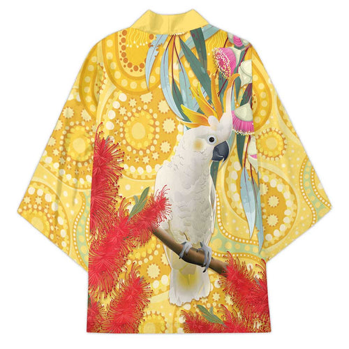 Sulphur-Crested Cockatoo Australia Aboriginal Art Kimono NAIDOC Week - Nature Lovers