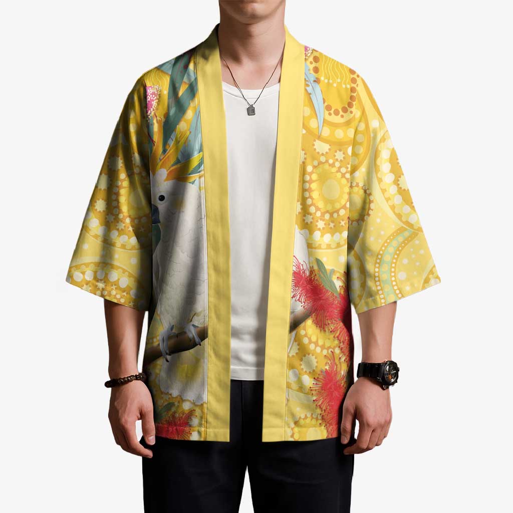 Sulphur-Crested Cockatoo Australia Aboriginal Art Kimono NAIDOC Week - Nature Lovers