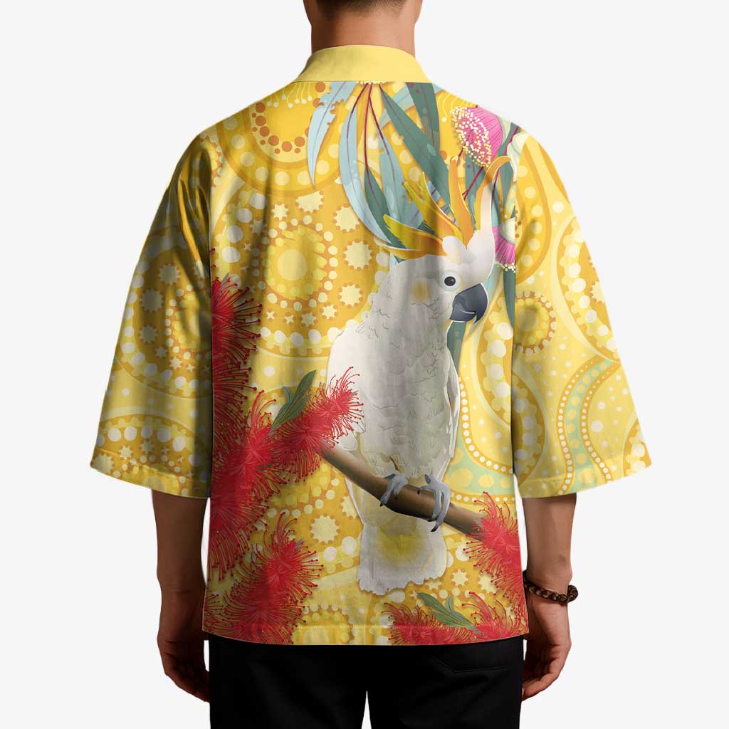 Sulphur-Crested Cockatoo Australia Aboriginal Art Kimono NAIDOC Week - Nature Lovers
