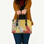 Sulphur-Crested Cockatoo Australia Aboriginal Art Leather Bag NAIDOC Week - Nature Lovers