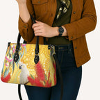 Sulphur-Crested Cockatoo Australia Aboriginal Art Leather Bag NAIDOC Week - Nature Lovers