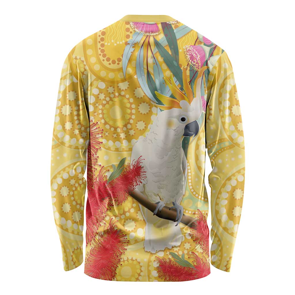 Sulphur-Crested Cockatoo Australia Aboriginal Art Long Sleeve Shirt NAIDOC Week - Nature Lovers