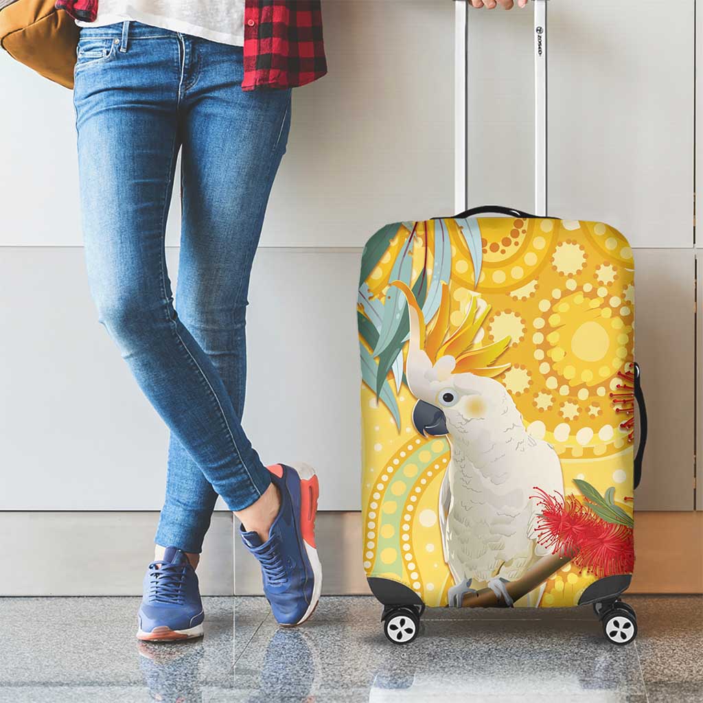 Sulphur-Crested Cockatoo Australia Aboriginal Art Luggage Cover NAIDOC Week - Nature Lovers