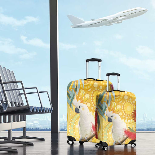Sulphur-Crested Cockatoo Australia Aboriginal Art Luggage Cover NAIDOC Week - Nature Lovers