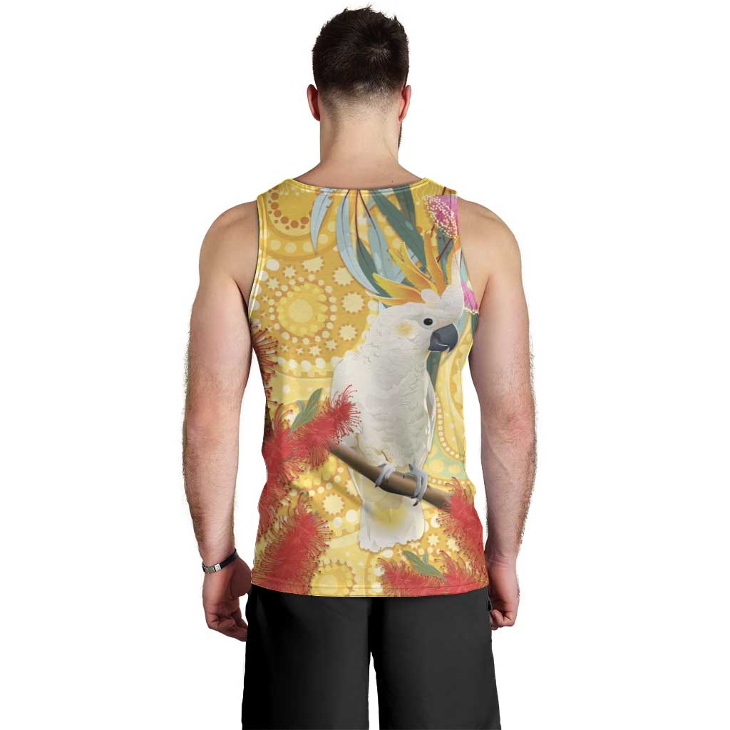 Sulphur-Crested Cockatoo Australia Aboriginal Art Men Tank Top NAIDOC Week - Nature Lovers