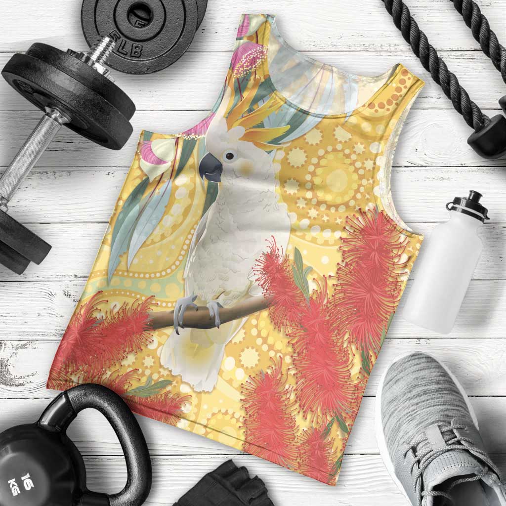 Sulphur-Crested Cockatoo Australia Aboriginal Art Men Tank Top NAIDOC Week - Nature Lovers