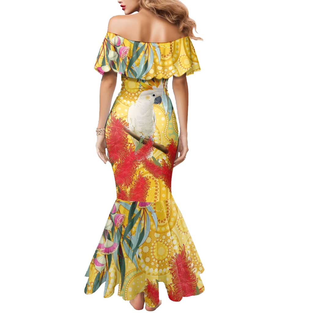 Sulphur-Crested Cockatoo Australia Aboriginal Art Mermaid Dress NAIDOC Week - Nature Lovers