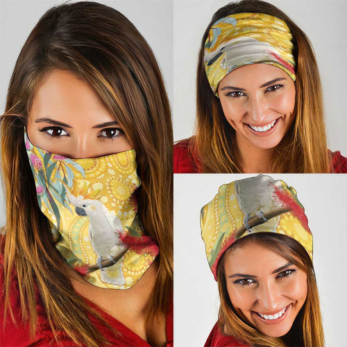 Sulphur-Crested Cockatoo Australia Aboriginal Art Neck Gaiter NAIDOC Week - Nature Lovers