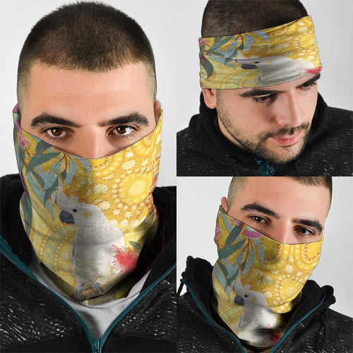 Sulphur-Crested Cockatoo Australia Aboriginal Art Neck Gaiter NAIDOC Week - Nature Lovers