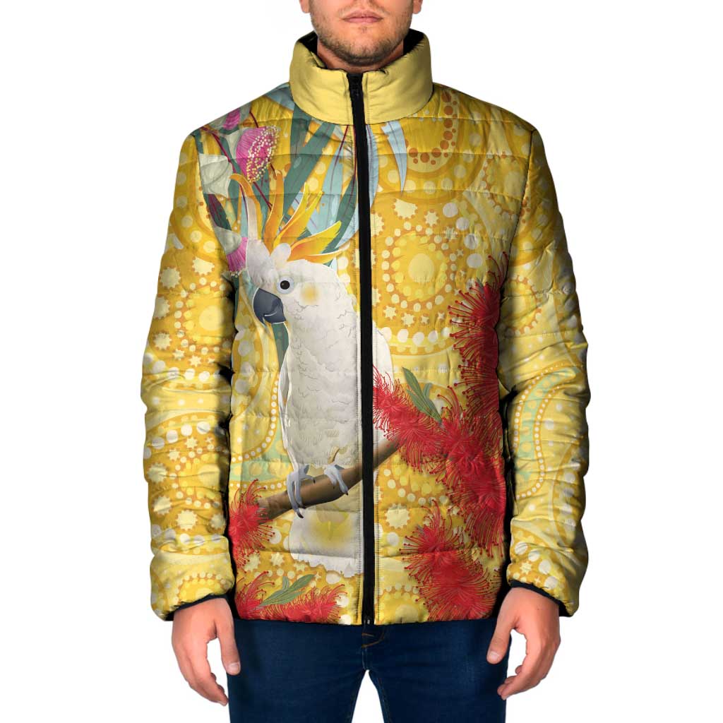 Sulphur-Crested Cockatoo Australia Aboriginal Art Padded Jacket NAIDOC Week - Nature Lovers