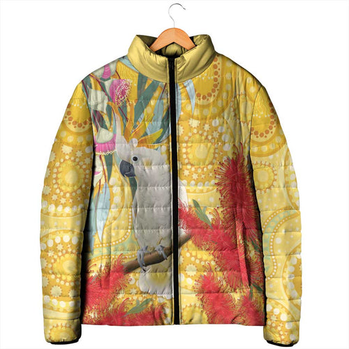 Sulphur-Crested Cockatoo Australia Aboriginal Art Padded Jacket NAIDOC Week - Nature Lovers