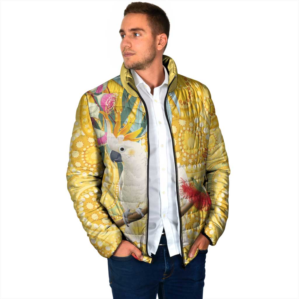 Sulphur-Crested Cockatoo Australia Aboriginal Art Padded Jacket NAIDOC Week - Nature Lovers