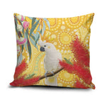Sulphur-Crested Cockatoo Australia Aboriginal Art Pillow Cover NAIDOC Week - Nature Lovers