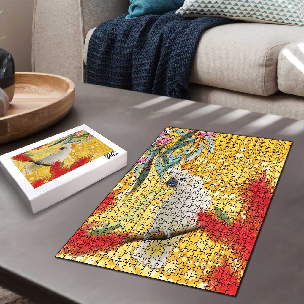 Sulphur-Crested Cockatoo Australia Aboriginal Art Puzzle NAIDOC Week - Nature Lovers