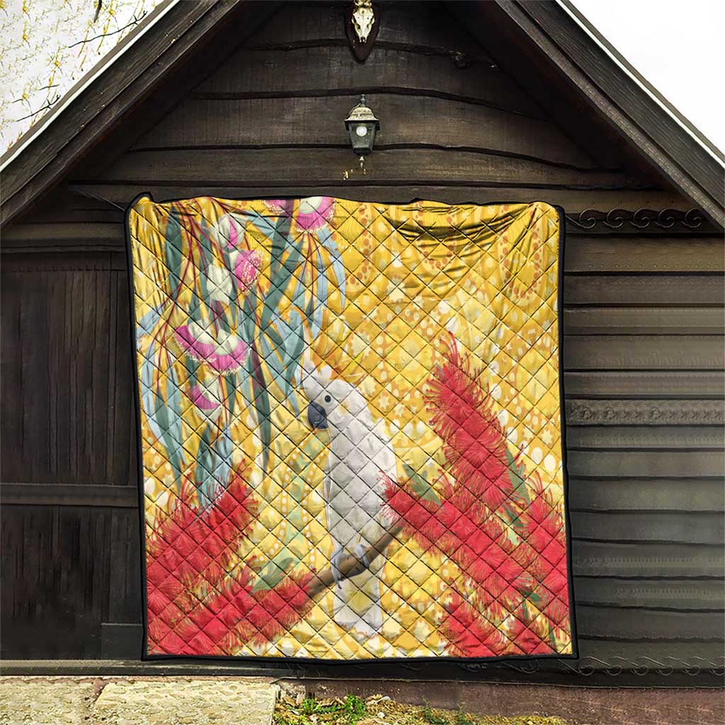 Sulphur-Crested Cockatoo Australia Aboriginal Art Quilt NAIDOC Week - Nature Lovers
