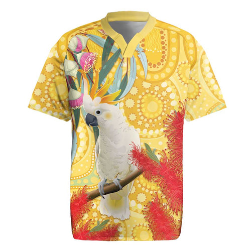 Sulphur-Crested Cockatoo Australia Aboriginal Art Rugby Jersey NAIDOC Week - Nature Lovers