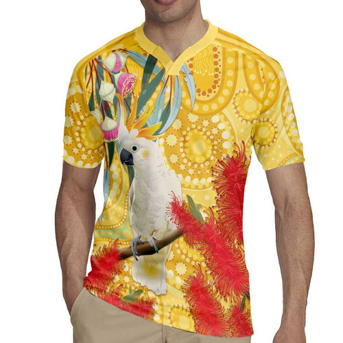 Sulphur-Crested Cockatoo Australia Aboriginal Art Rugby Jersey NAIDOC Week - Nature Lovers