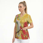Sulphur-Crested Cockatoo Australia Aboriginal Art Scrub Top NAIDOC Week - Nature Lovers