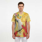 Sulphur-Crested Cockatoo Australia Aboriginal Art Scrub Top NAIDOC Week - Nature Lovers