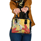 Sulphur-Crested Cockatoo Australia Aboriginal Art Shoulder Handbag NAIDOC Week - Nature Lovers