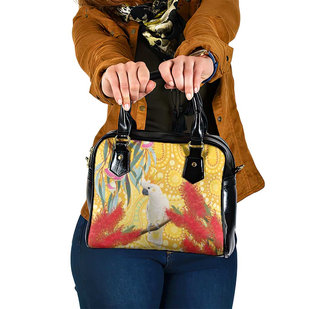 Sulphur-Crested Cockatoo Australia Aboriginal Art Shoulder Handbag NAIDOC Week - Nature Lovers