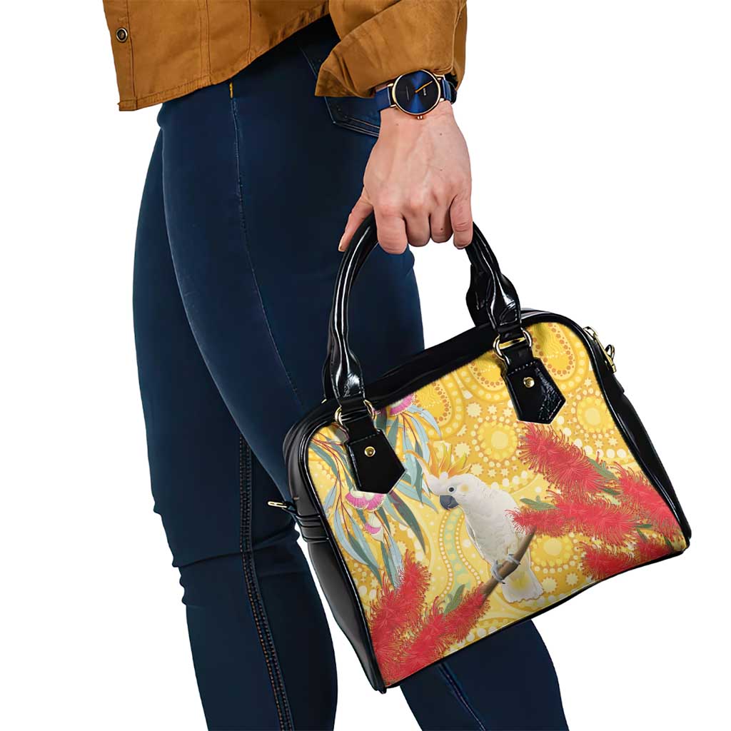 Sulphur-Crested Cockatoo Australia Aboriginal Art Shoulder Handbag NAIDOC Week - Nature Lovers
