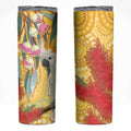 Sulphur-Crested Cockatoo Australia Aboriginal Art Skinny Tumbler NAIDOC Week - Nature Lovers