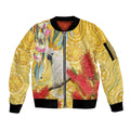 Sulphur-Crested Cockatoo Australia Aboriginal Art Sleeve Zip Bomber Jacket NAIDOC Week - Nature Lovers