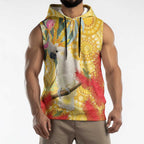 Sulphur-Crested Cockatoo Australia Aboriginal Art Sleeveless Hoodie NAIDOC Week - Nature Lovers