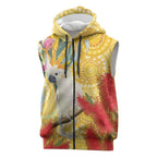 Sulphur-Crested Cockatoo Australia Aboriginal Art Sleeveless Zip Hoodie NAIDOC Week - Nature Lovers