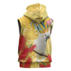 Sulphur-Crested Cockatoo Australia Aboriginal Art Sleeveless Zip Hoodie NAIDOC Week - Nature Lovers