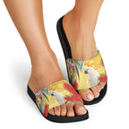 Sulphur-Crested Cockatoo Australia Aboriginal Art Slide Sandals NAIDOC Week - Nature Lovers