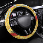 Sulphur-Crested Cockatoo Australia Aboriginal Art Steering Wheel Cover NAIDOC Week - Nature Lovers