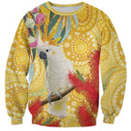 Sulphur-Crested Cockatoo Australia Aboriginal Art Sweatshirt NAIDOC Week - Nature Lovers