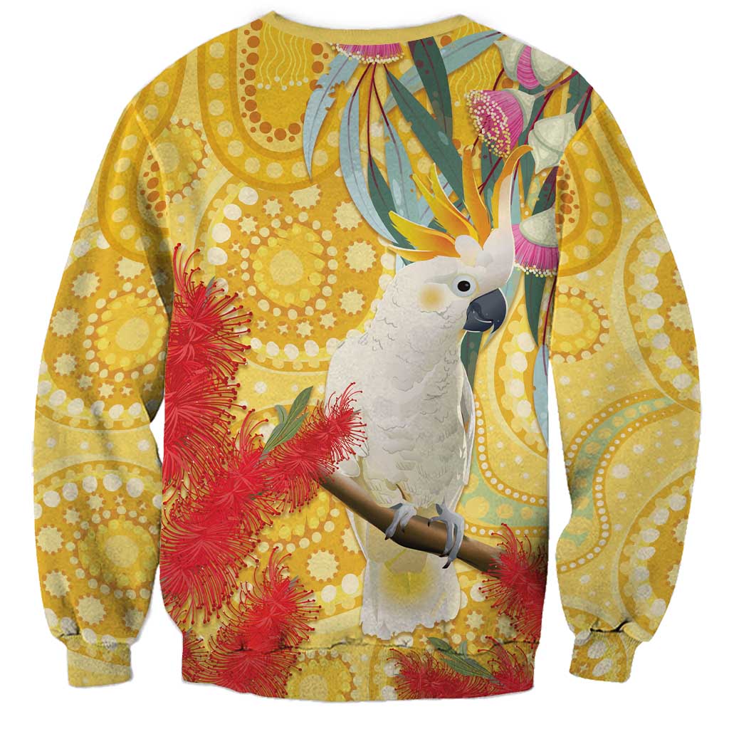 Sulphur-Crested Cockatoo Australia Aboriginal Art Sweatshirt NAIDOC Week - Nature Lovers