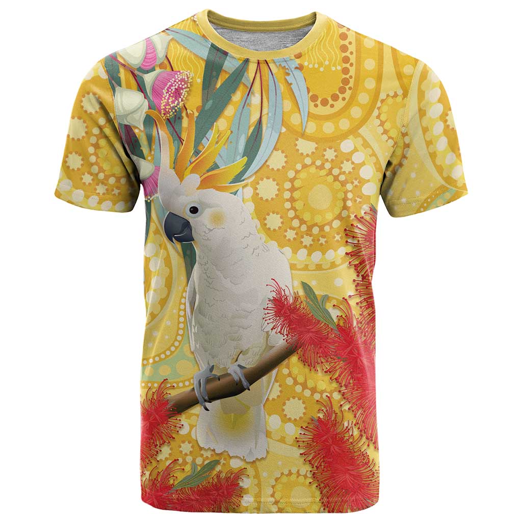 Sulphur-Crested Cockatoo Australia Aboriginal Art T Shirt NAIDOC Week - Nature Lovers