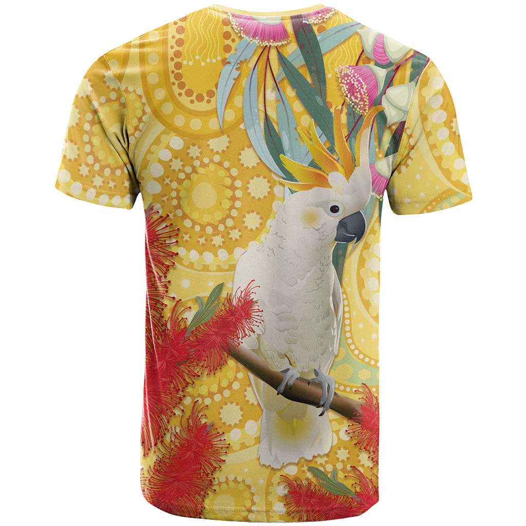 Sulphur-Crested Cockatoo Australia Aboriginal Art T Shirt NAIDOC Week - Nature Lovers