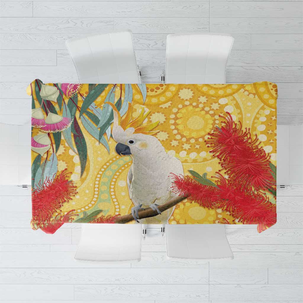 Sulphur-Crested Cockatoo Australia Aboriginal Art Tablecloth NAIDOC Week - Nature Lovers